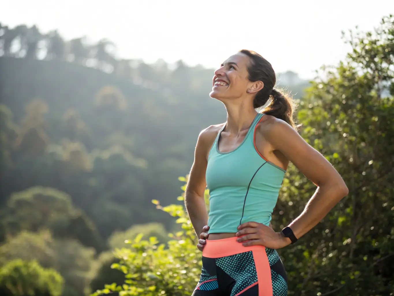 An individual happily participating in a gymnastics activity, representing the joy and long-term benefits of staying active.